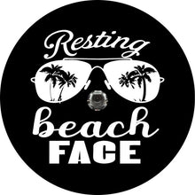 Resting Beach Face Sunglasses Spare Tire Cover