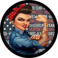 Rosie The Riveter States Spare Tire Cover