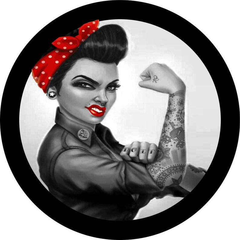 Rosie The Riveter Spare Tire Cover