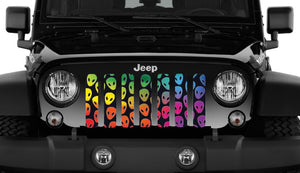 Rainbow Aliens Jeep Grille Insert