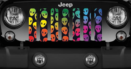 Rainbow Aliens Jeep Grille Insert