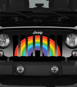 Rainbow Pride Flag Jeep Grille Insert