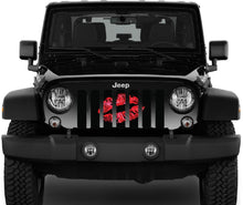 Red Ombre Kiss Jeep Grille Insert