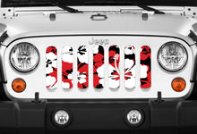 Red Hawaiian Hibiscus Jeep Grille Insert