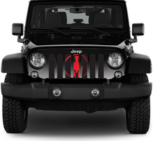 Red Warrior Jeep Grille Insert