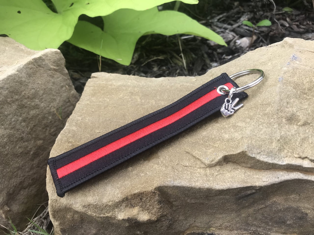 Thin Red Line Key Chain