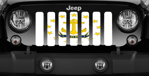 Rhode Island State Flag Jeep Grille Insert