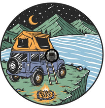 Roof Top Camping Under The Night Sky SUV Spare Tire Cover
