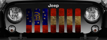 Rustic Georgia State Flag Jeep Grille Insert