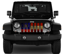 Rustic Georgia State Flag Jeep Grille Insert