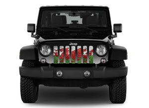 Rustic Welsh Dragon Flag Jeep Grille Insert