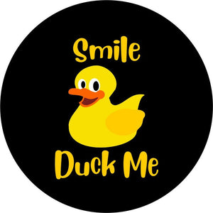 Smile Duck Me Black Spare Tire Cover