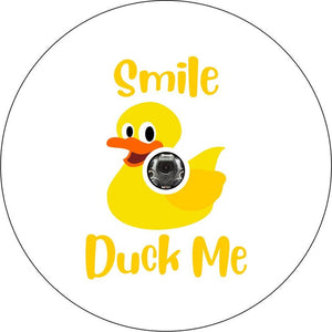 Smile Duck Me White Spare Tire Cover