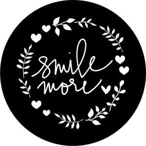 Smile More Flower Black Spare Tire Cover