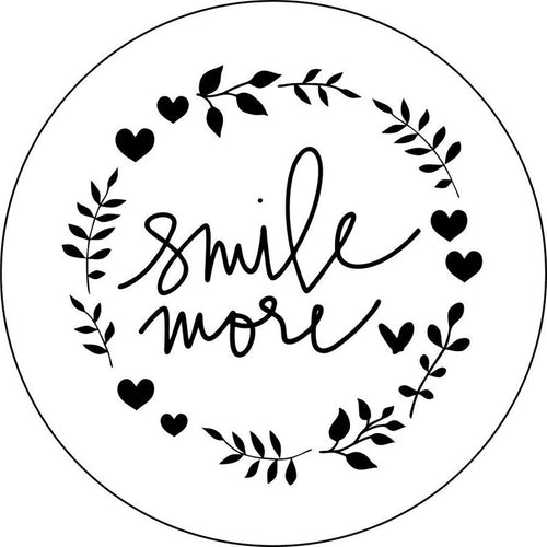 Smile More Flower White Spare Tire Cover