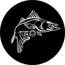Snook Fish Black Spare Tire Cover