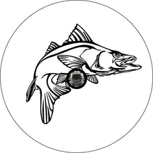 Snook Fish White Spare Tire Cover