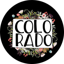 State Of Colorado Outline Flowers Spare Tire Cover