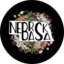 State Of Nebraska Outline Flowers Spare Tire Cover