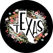 State Of Texas Outline Flowers Spare Tire Cover