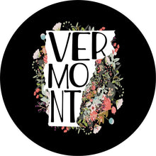 State Of Vermont Outline Flowers Spare Tire Cover