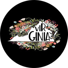 State Of Virginia Outline Flowers Spare Tire Cover