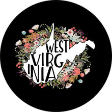 State Of West Virginia Outline Flowers Spare Tire Cover