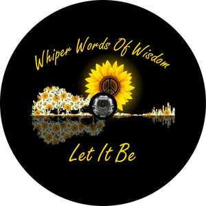 Sunflower Guitar Whisper Words Of Wisdom  Spare Tire Cover