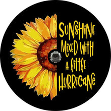 Sunflower Sun sunshine Mixed With A Little Hurricane Black Spare Tire Cover