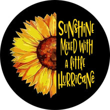 Sunflower Sun sunshine Mixed With A Little Hurricane Black Spare Tire Cover