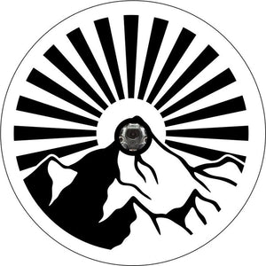 Sunray On The Mountain White Spare Tire Cover