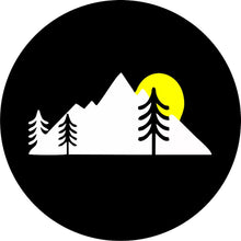 Sunset Mountain Black & Yellow Spare Tire Cover