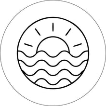 Sunset Ripples White Spare Tire Cover