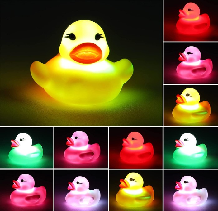 Rubber Duck Glow Water Toys