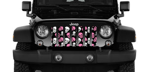 Platinum Skulls (Baby Pink) Jeep Grille Insert