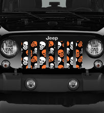 Platinum Skulls (Orange) Jeep Grille Insert