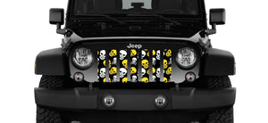 Skulls (Yellow) Jeep Grille Insert