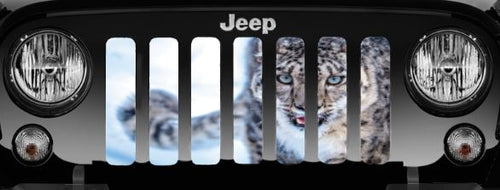 Snow Leopard Jeep Grille Insert