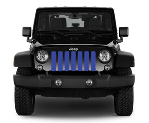 Solid Blue Jeep Grille Insert