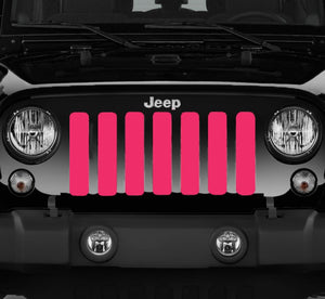 Solid Bright Pink Jeep Grille Insert