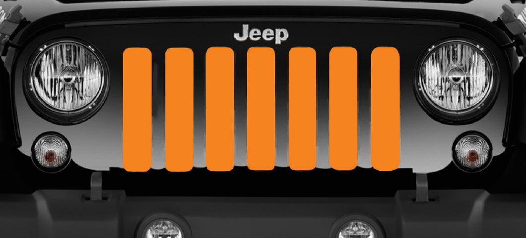 Solid Orange TN Jeep Grille Insert