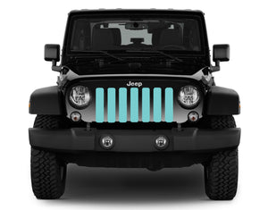 Solid Teal Jeep Grille Insert