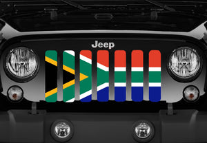 South Africa Flag Jeep Grille Insert