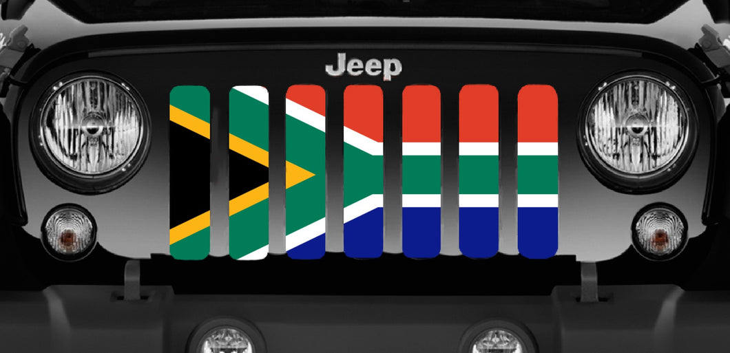 South Africa Flag Jeep Grille Insert