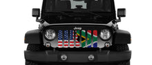 South Africa and American Flag Jeep Grille Insert