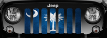 South Carolina Grunge State Flag Jeep Grille Insert