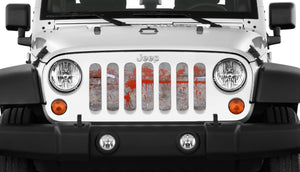 Splatter - Red Paint Jeep Grille Insert