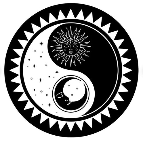 Sun & Moon Yin Yang  Spare Tire Cover