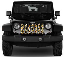 Sunflower Cow Print Jeep Grille Insert