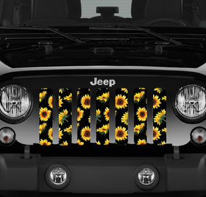 Sunflowers Jeep Grille Insert
